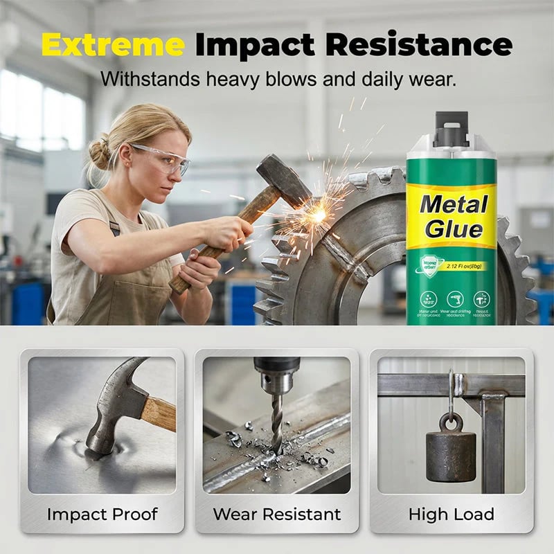 Metal repair adhesive product and application detail