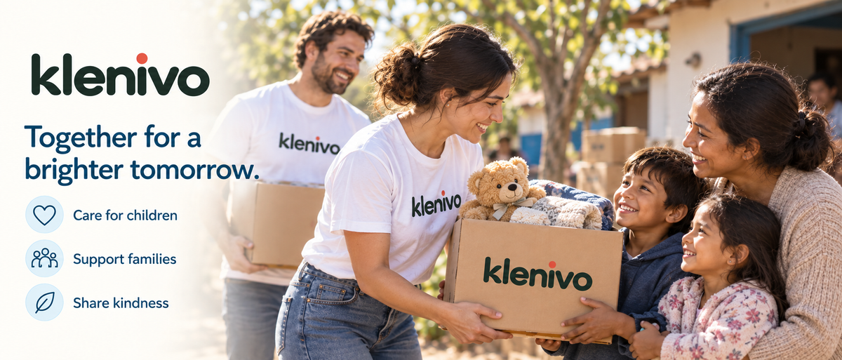 Illustrative Klenivo community care campaign: together for a brighter tomorrow