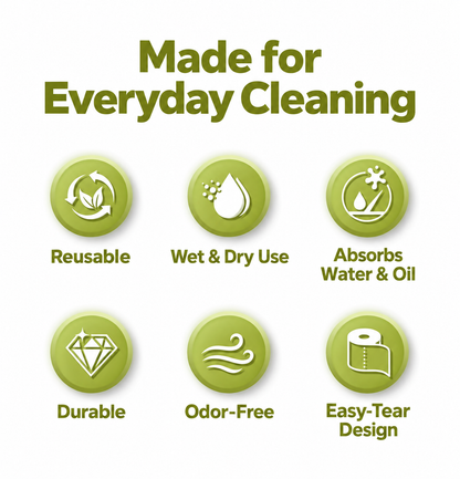 Tearable plush cleaning cloth — features