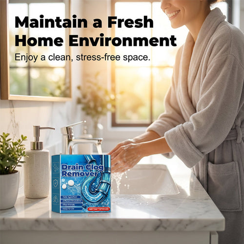 Fast Dissolve Drain Clog Remover Tablets Household Pipe Deodorant Cleaner