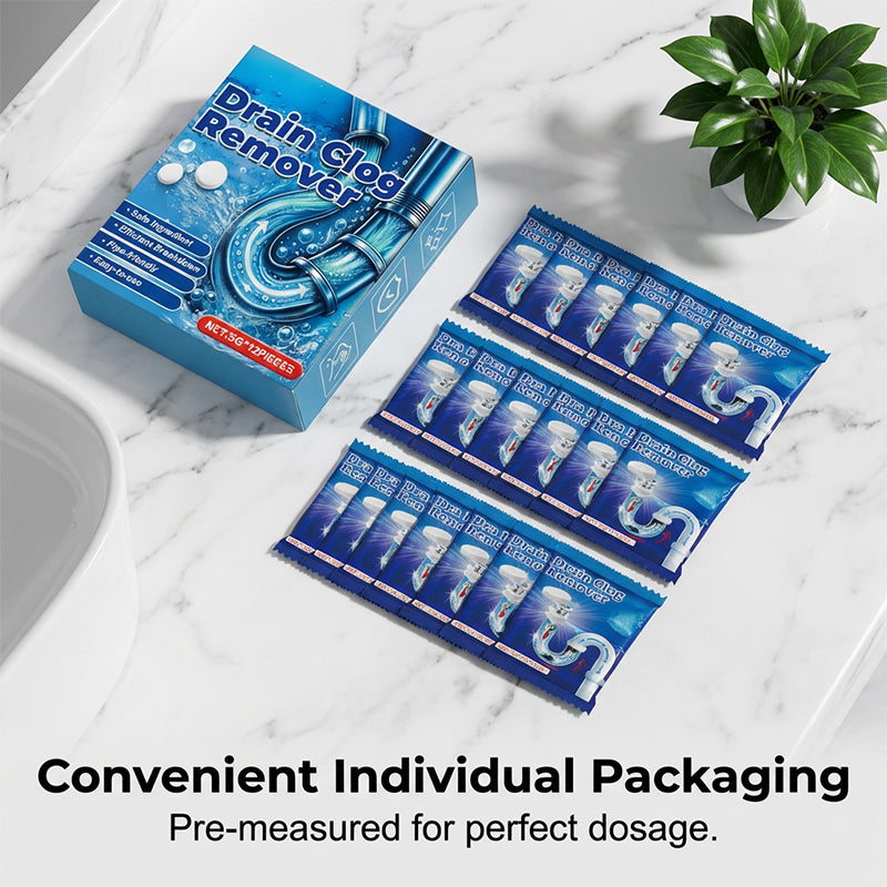 Fast Dissolve Drain Clog Remover Tablets Household Pipe Deodorant Cleaner